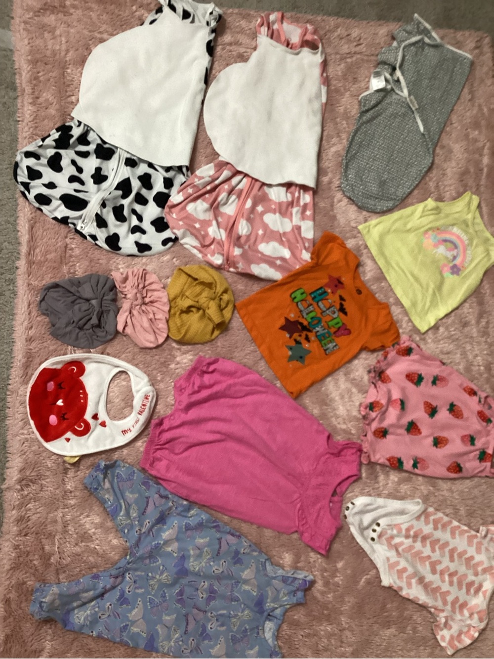 Baby Girl Clothing Lot - Assorted Prints & Brights
